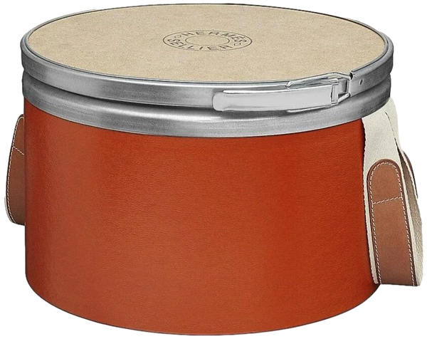 Hermes Color Feu (Fire Orange) Empty CARE CASE - BOÎTE SELLIER Grooming Box