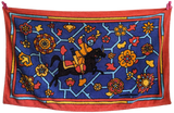 Produits Hermes Vintage Red/Blue Cotton Terry Beach Towel 90 x 150 cm