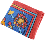 Produits Hermes Vintage Red/Blue Cotton Terry Beach Towel 90 x 150 cm