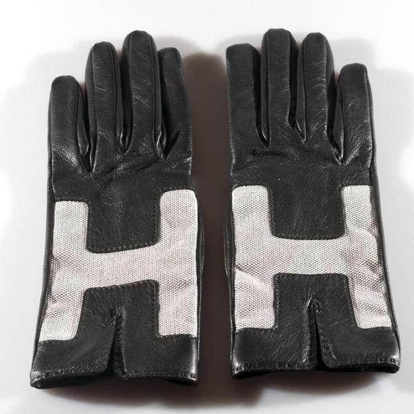 Hermes Chevreau/Canvas Garden Gloves Sz6.5, NWT! - poupishop