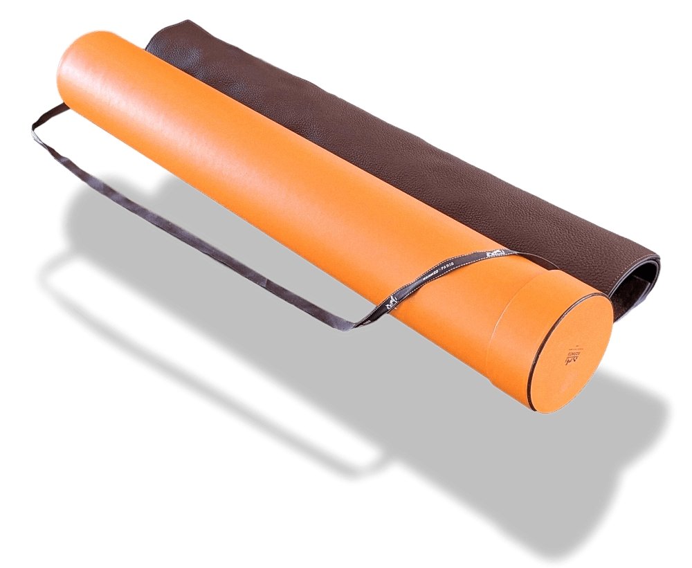 Hermes Chocolat Taurillon Clemence Gaming Mat EVELYNE Tapis de jeux MISES ET RELANCES, BNIB! - poupishop