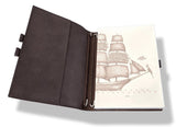 Hermes Chocolate Epsom Agenda Cover GLOBE-TROTTER 2 PINS with Silver Pen, BNWTIB! - poupishop