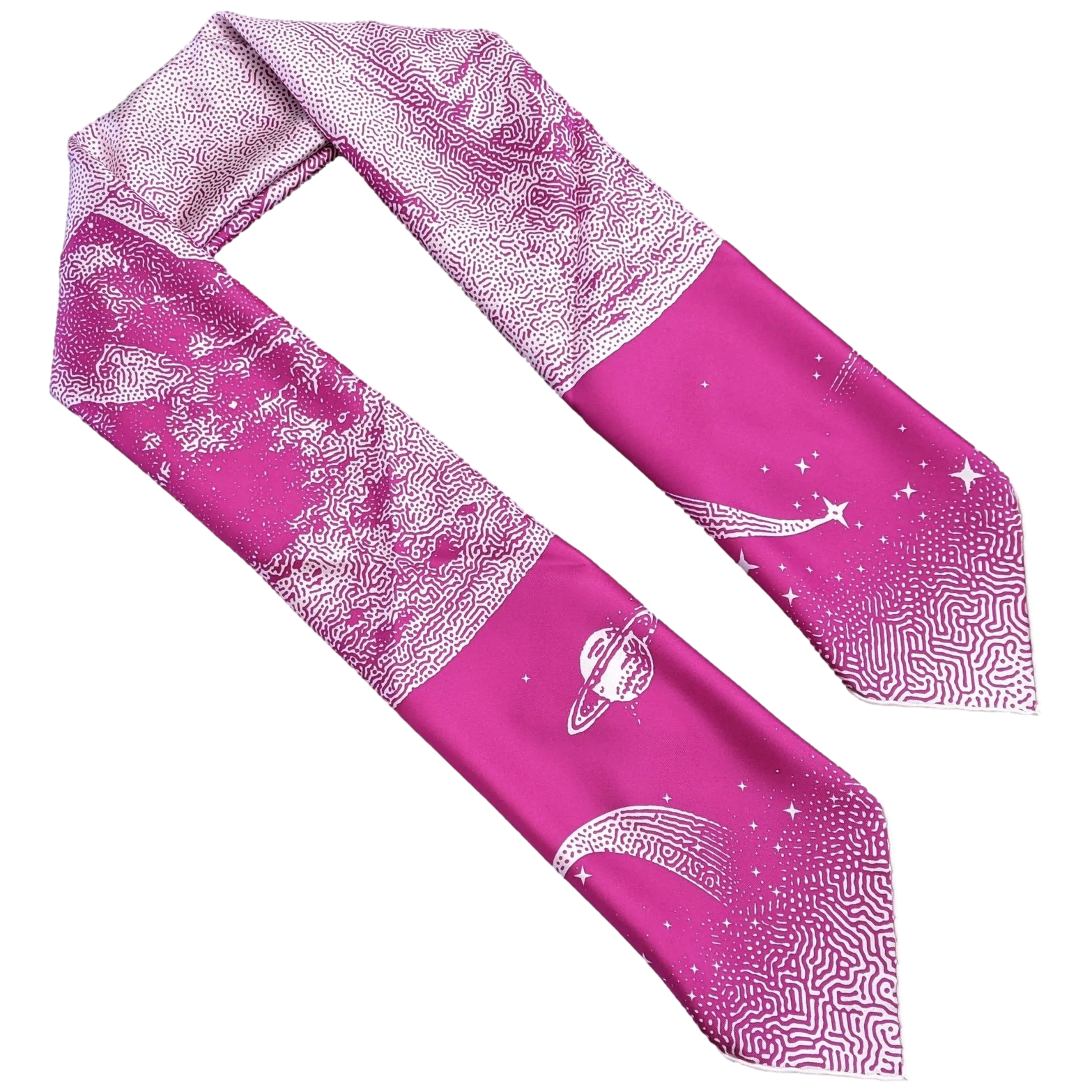 Hermes "Clair de Lune" by Dimitri Rybaltchenko Double Face Twill Scarf 90