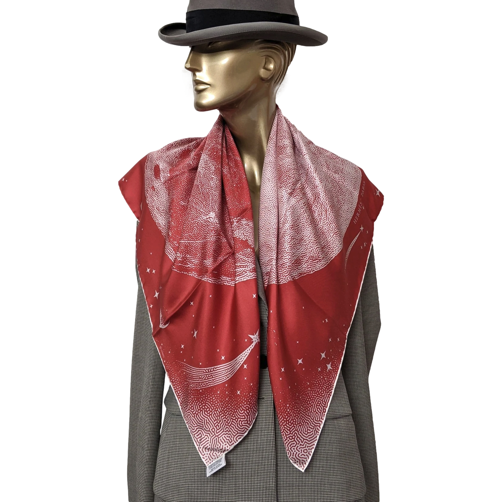Hermes "Clair de Lune" by Dimitri Rybaltchenko Double Face Twill Scarf 90