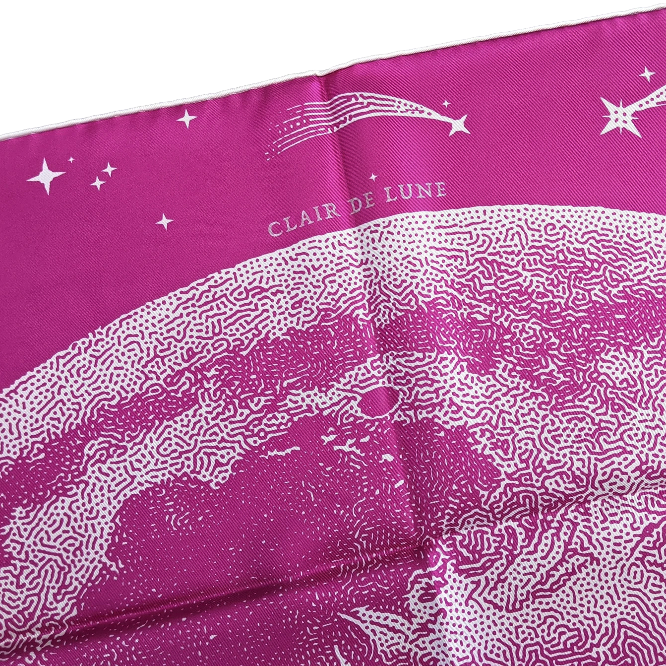 Hermes "Clair de Lune" by Dimitri Rybaltchenko Double Face Twill Scarf 90