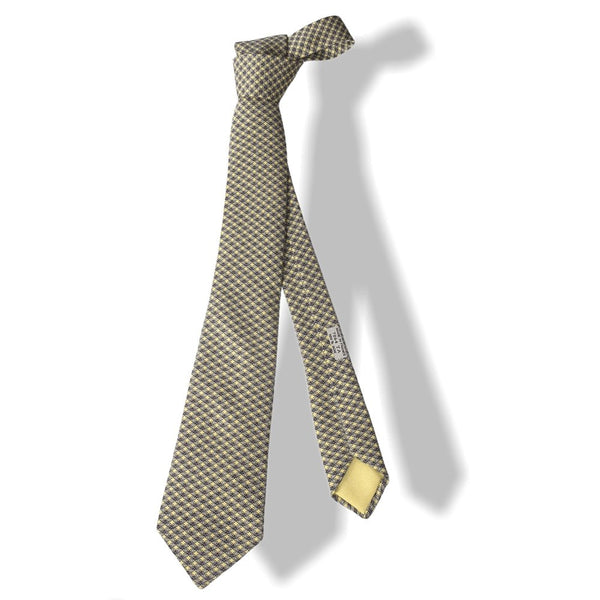 Hermes Classic Printed Twill Silk Tie, Box! - poupishop