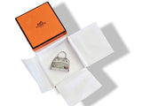 Hermes [COL2] Shiny Sterling Silver BOLIDE Pill Box Bag Charm Pendant Made in England, BNIB! - poupishop