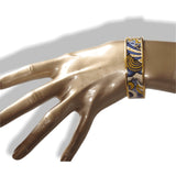 Hermes Coloured Enamel Gold Trim Paisley from Paisley Wide Bangle Bracelet 65, New! - poupishop