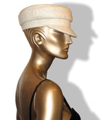 Hermes Concrete Grey Artisanal Yak Felt Hadriana Cap Hat Sz56, NIB! - poupishop