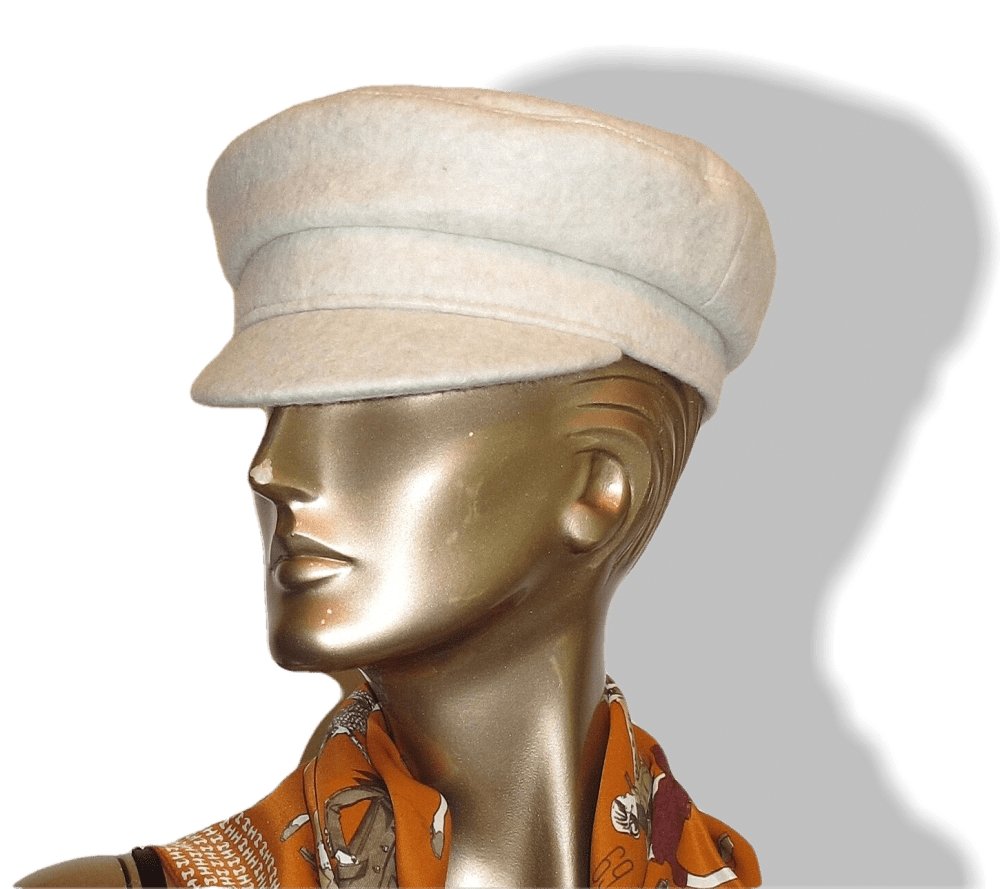 Hermes Concrete Grey Artisanal Yak Felt Hadriana Cap Hat Sz56, NIB! - poupishop
