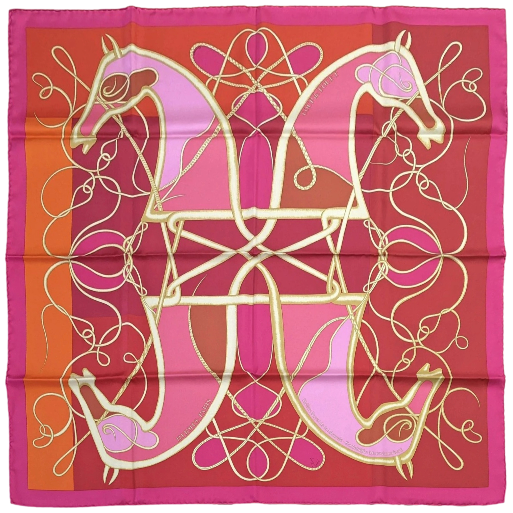 Hermes 2014 Special Ltd Issue "Coup de Fouet" for La monnaie Exclusive Twill 90cm