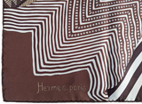 Hermes 2008 Marron "Coupons Indiens" by Aline Honore Twill 90cm 