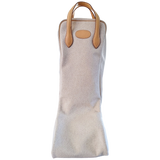 Hermes Vintage 1979 Toile H & Natural Cow Boots Bag - Sac Equitation pour Bottes