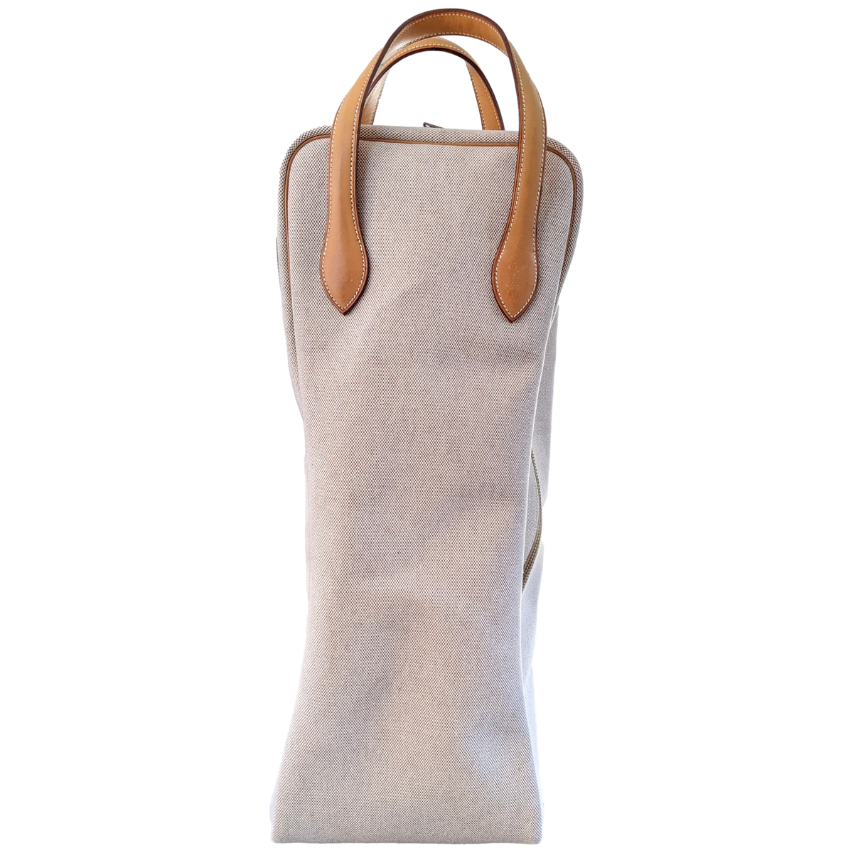 Hermes Vintage 1979 Toile H & Natural Cow Boots Bag - Sac Equitation pour Bottes