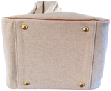 Hermes Vintage 1979 Toile H & Natural Cow Boots Bag - Sac Equitation pour Bottes