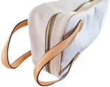 Hermes Vintage 1979 Toile H & Natural Cow Boots Bag - Sac Equitation pour Bottes