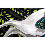 Hermes CW01 Black Green Matte Blanc La Danse du Cheval Marwari Cashmere Shawl 140 - poupishop