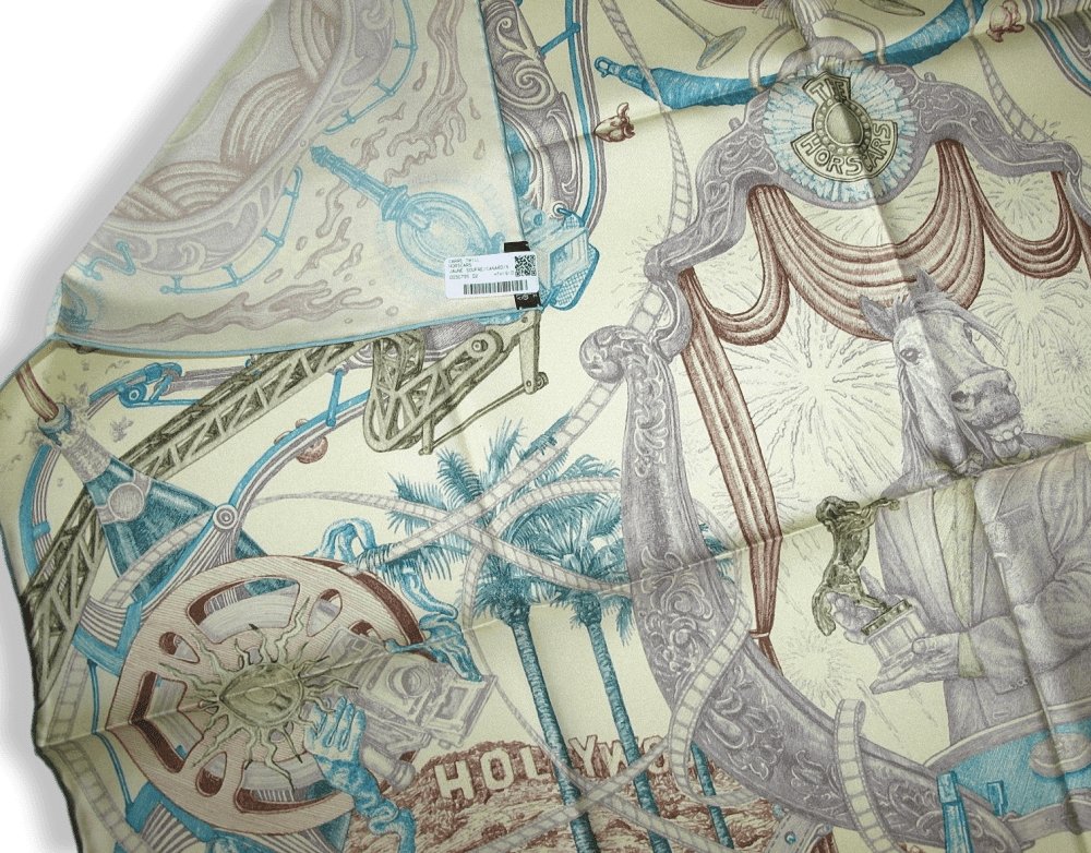 Hermes cw02 Sulfur/Yellow/Duck Limited Special Title Issue THE HORSCARS Horsawards Twill 90cm, Rare, NIB! - poupishop