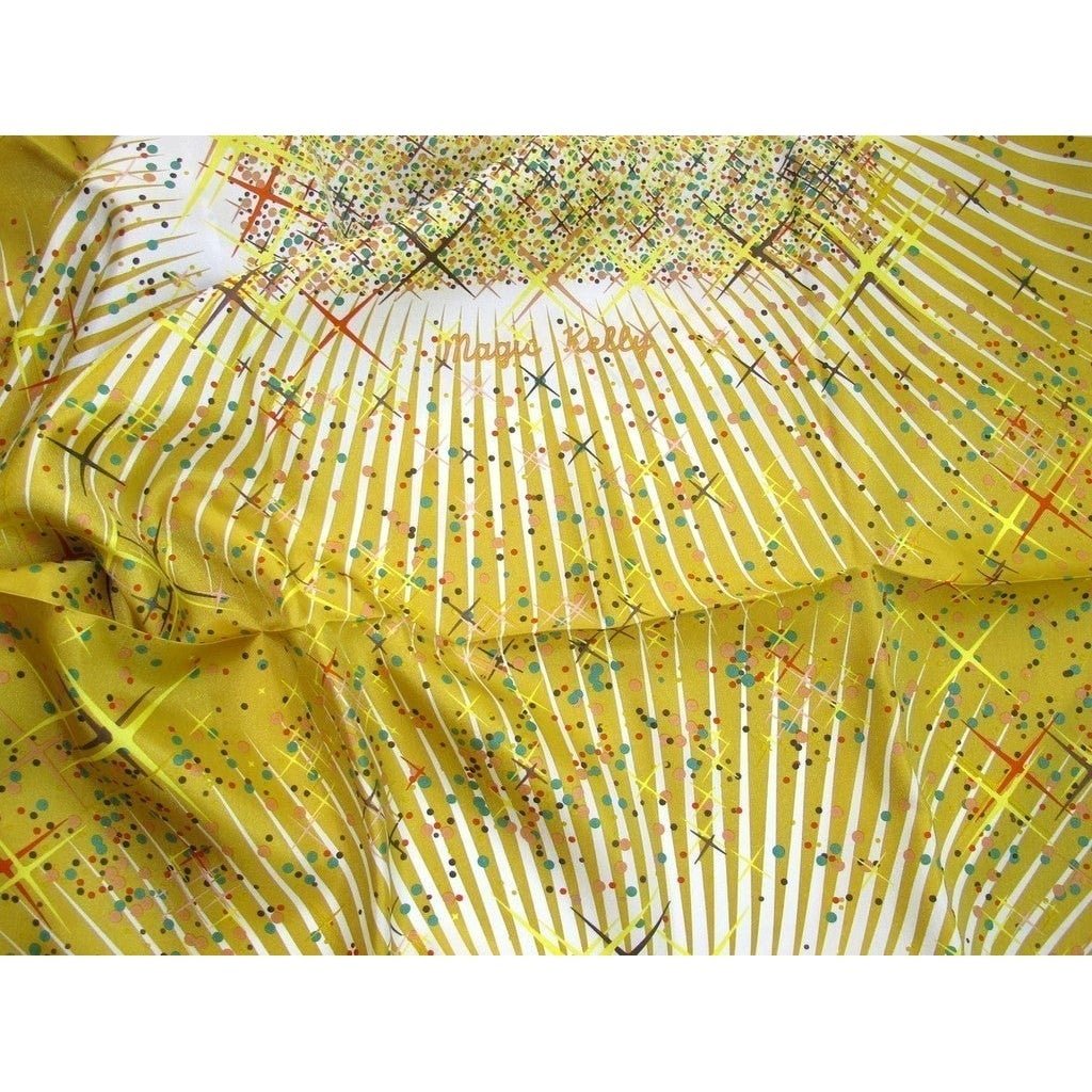 Hermes cw03 Curry/Blanc/Rouge Magic Kelly Carre Geant Silk 140, New! - poupishop
