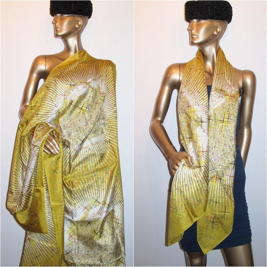 Hermes cw03 Curry/Blanc/Rouge Magic Kelly Carre Geant Silk 140, New! - poupishop