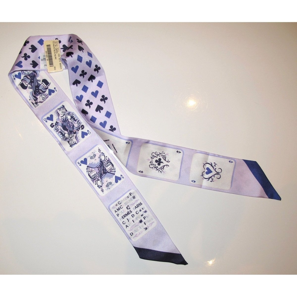 Hermes CW09 Mauve/Bleu/Blanc Jeu de Cartes Twilly, NIB! - poupishop