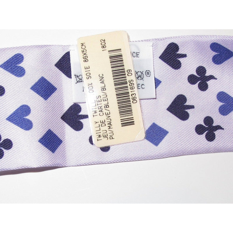 Hermes CW09 Mauve/Bleu/Blanc Jeu de Cartes Twilly, NIB! - poupishop