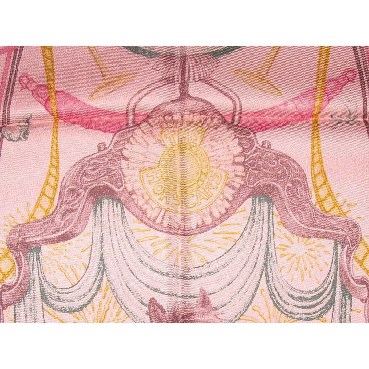 Hermes cw10 Pink/Safran Limited Special Title Issue THE HORSCARS Horsawards Twill 90cm, Rare, NIB! - poupishop