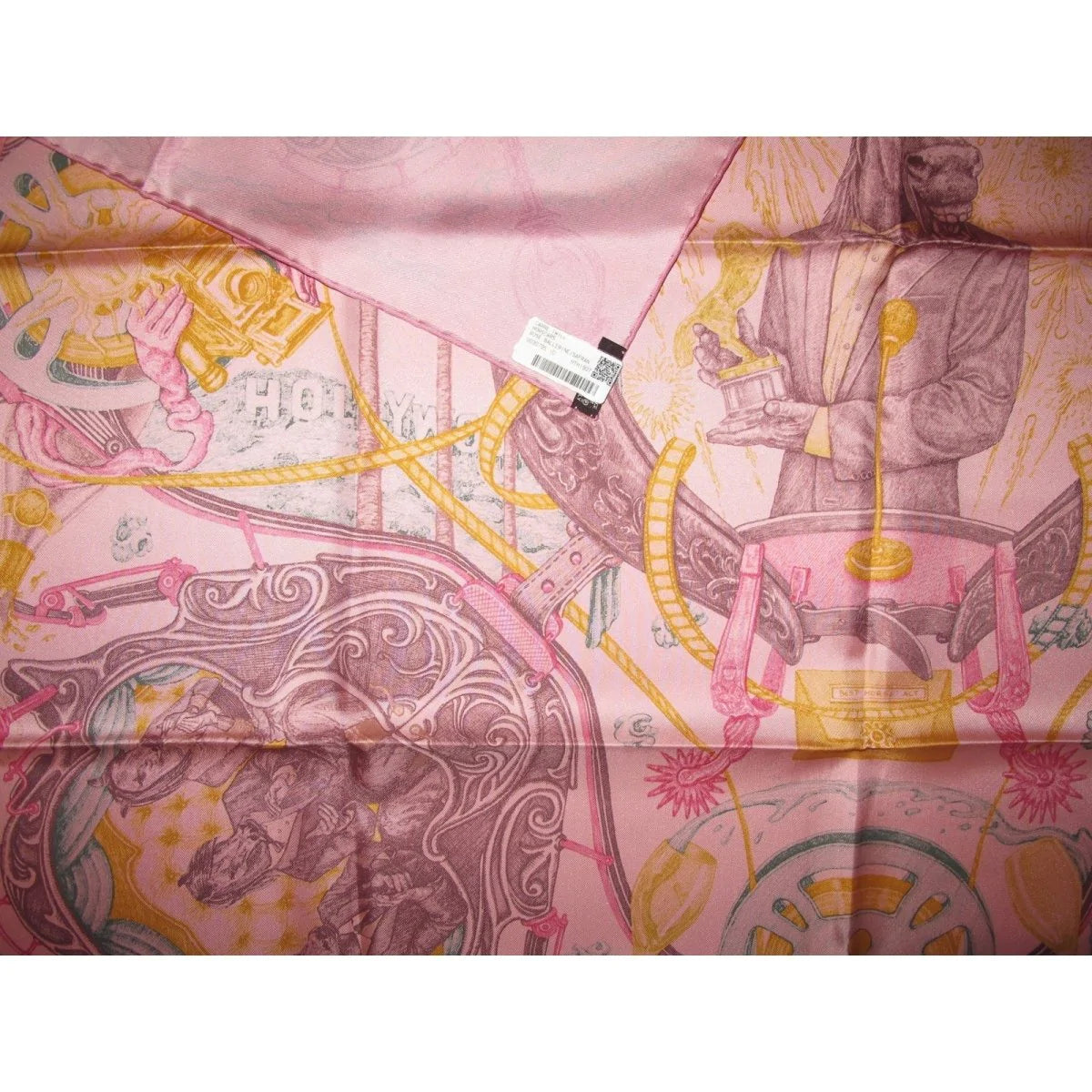 Hermes cw10 Pink/Safran Limited Special Title Issue THE HORSCARS Horsawards Twill 90cm, Rare, NIB! - poupishop