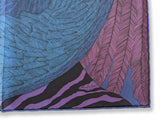 Hermes cw12 Marine/Prune/Violet Zebra Pegasus by Alice Shirley Twill Gavroche 45 cm, BNWT! - poupishop
