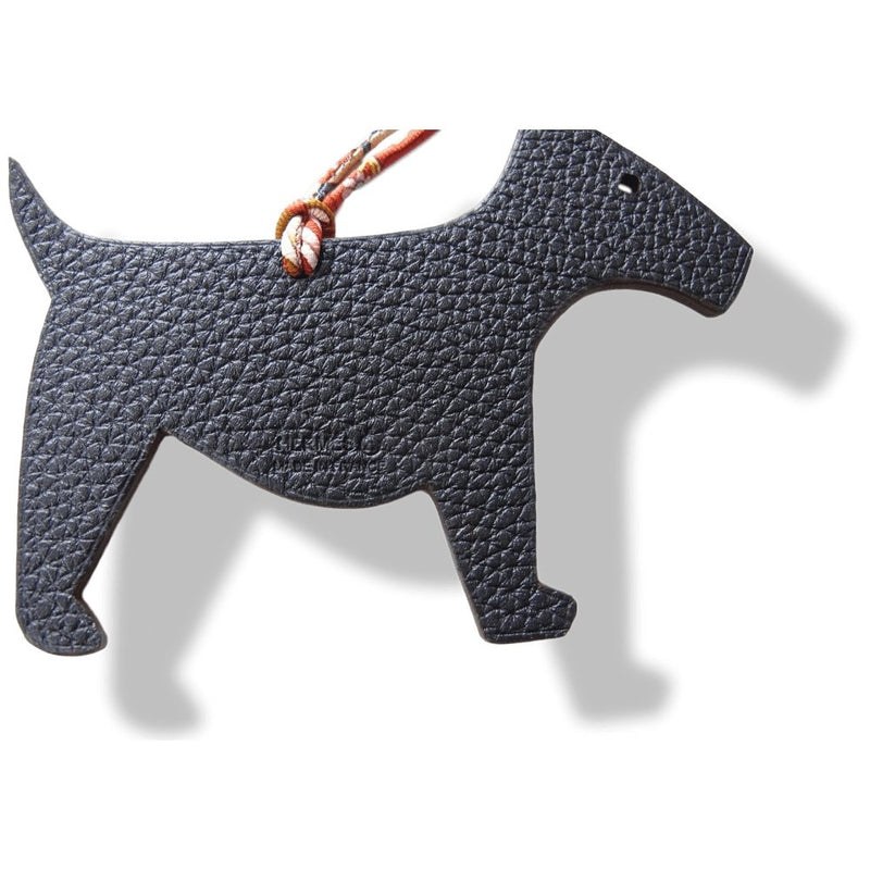 Hermes Dark Turquoise Dark Brown Dog Fox Terrier Petit H Bag Charm