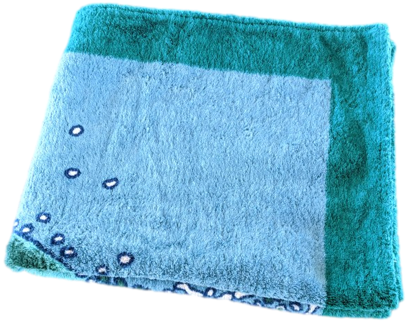 Hermes Vert/Turquoise "Dauphins" Beach Towel 90 x 150 cm