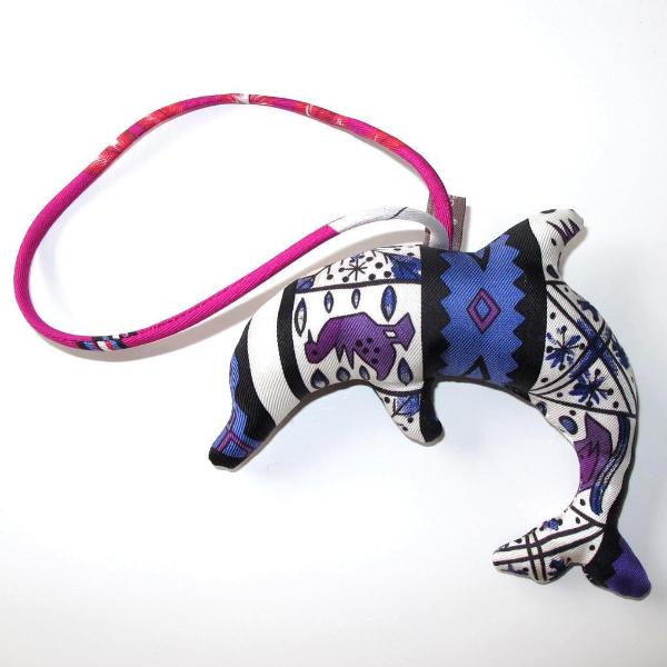 Hermes Dolphin Petit H Silk Bridle Bag Charm PM, NIB! - poupishop