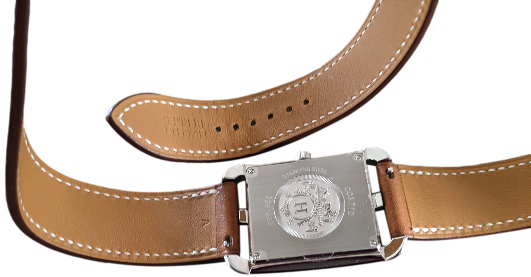 Hermes [M03] Barenia "Double Tour Cape Cod" Watch Large Model 37 mm