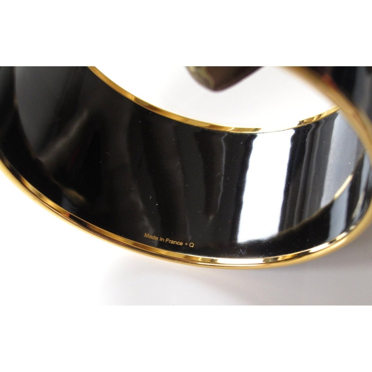 Hermes Duck Enamel Gold Trim Caleche Xtra Wide Bangle Bracelet, New! - poupishop