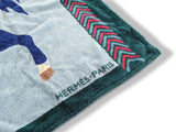 Hermes Duck/Sky/Orange CHEVAL Horse Tapis de Plage Terry Beach Towel 150 x 90cm cm - poupishop