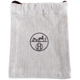Hermes [H01] Toile Chevron Dust Cover Bag Herringbone Canvas 11 x 13,5 cm