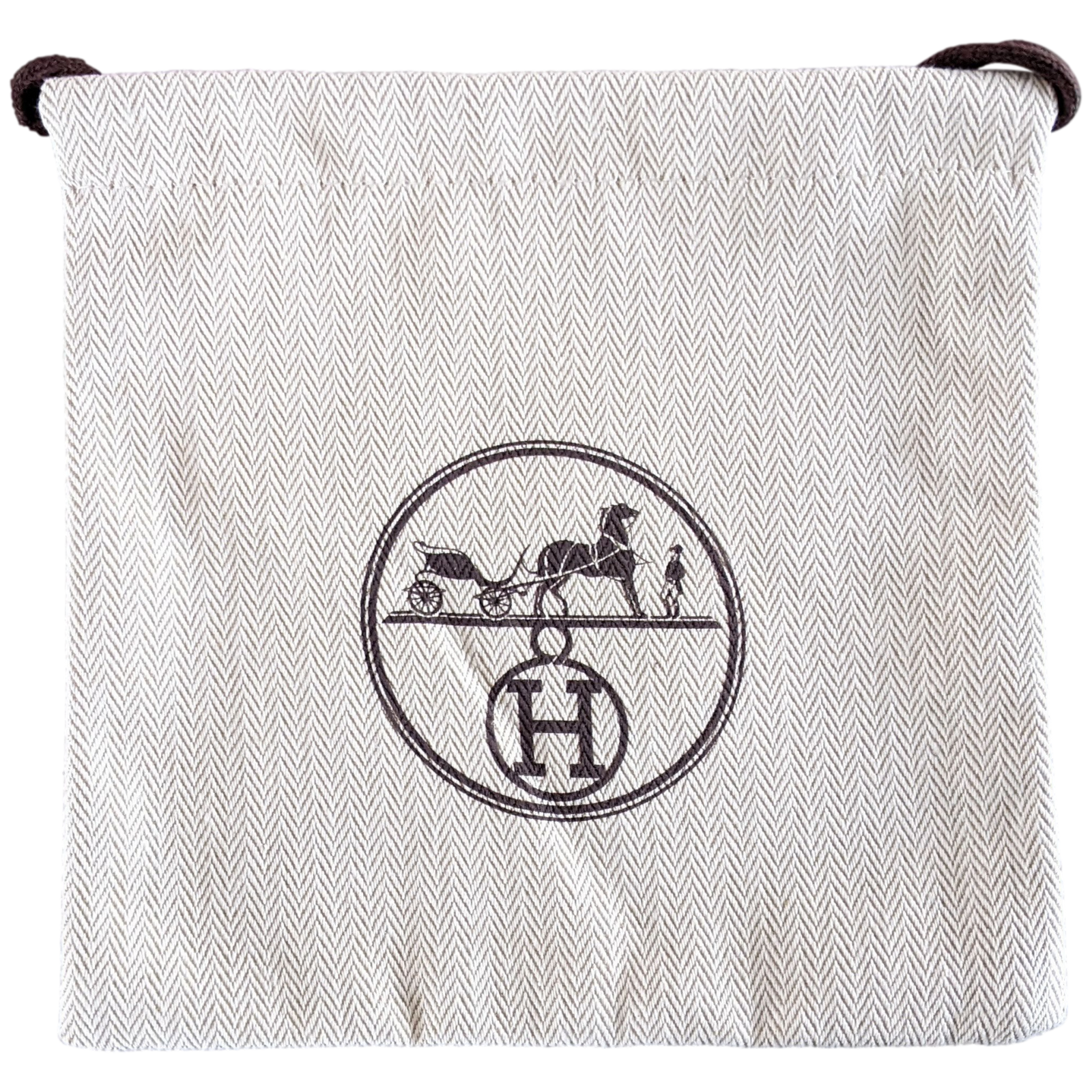 Hermes [H07] Toile Chevron Dust Cover Bag Herringbone Canvas 18 x