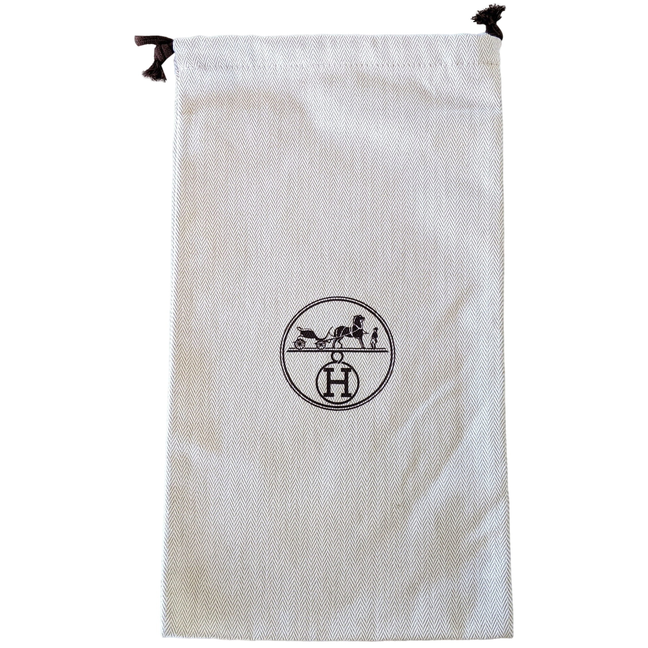 Hermes [H11] Toile Chevron Dust Cover Bag Herringbone Canvas 20 x 36 cm