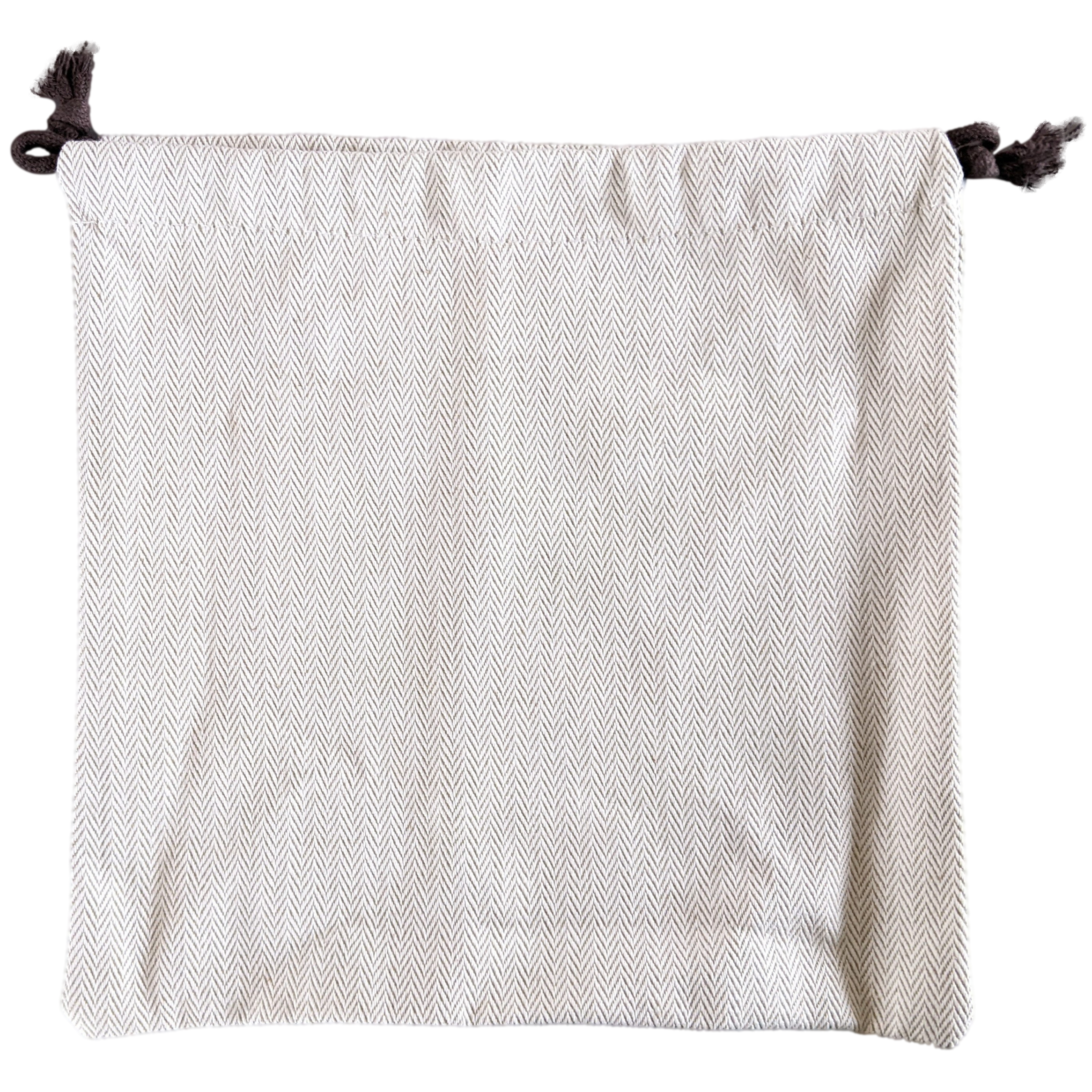 Hermes [H06] Toile Chevron Dust Cover Bag Herringbone Canvas 21 x 21 cm