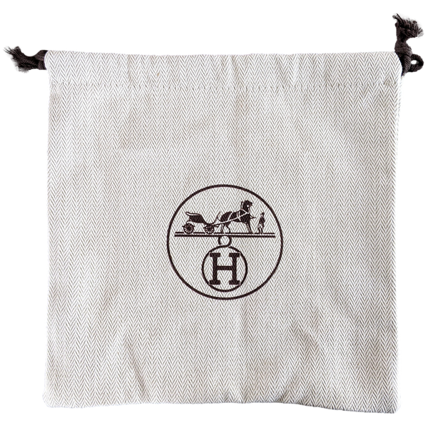 Hermes [H06] Toile Chevron Dust Cover Bag Herringbone Canvas 21 x 21 cm