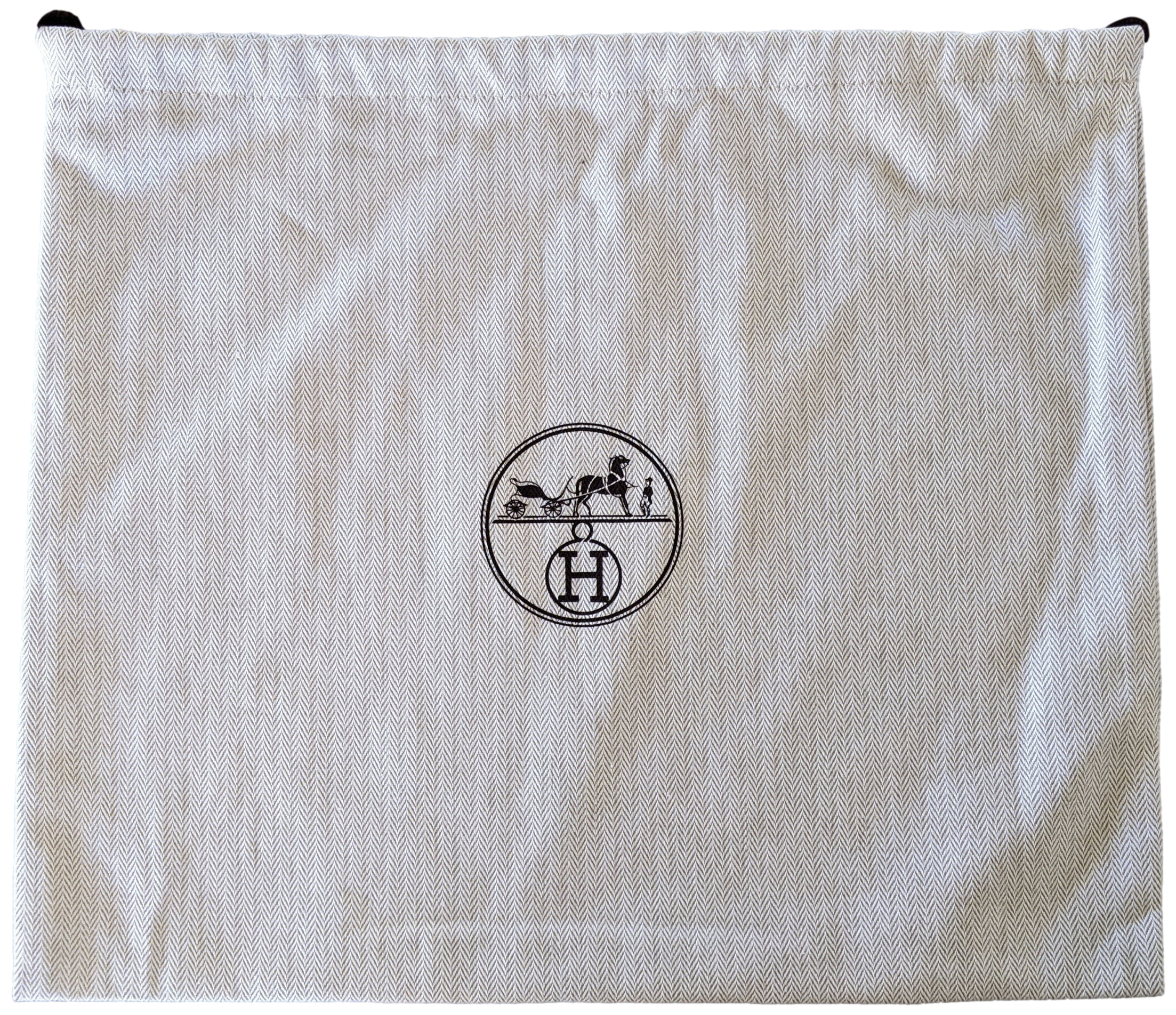 Hermes [H15] Toile Chevron Dust Cover Bag Herringbone Canvas 38 x 32 cm