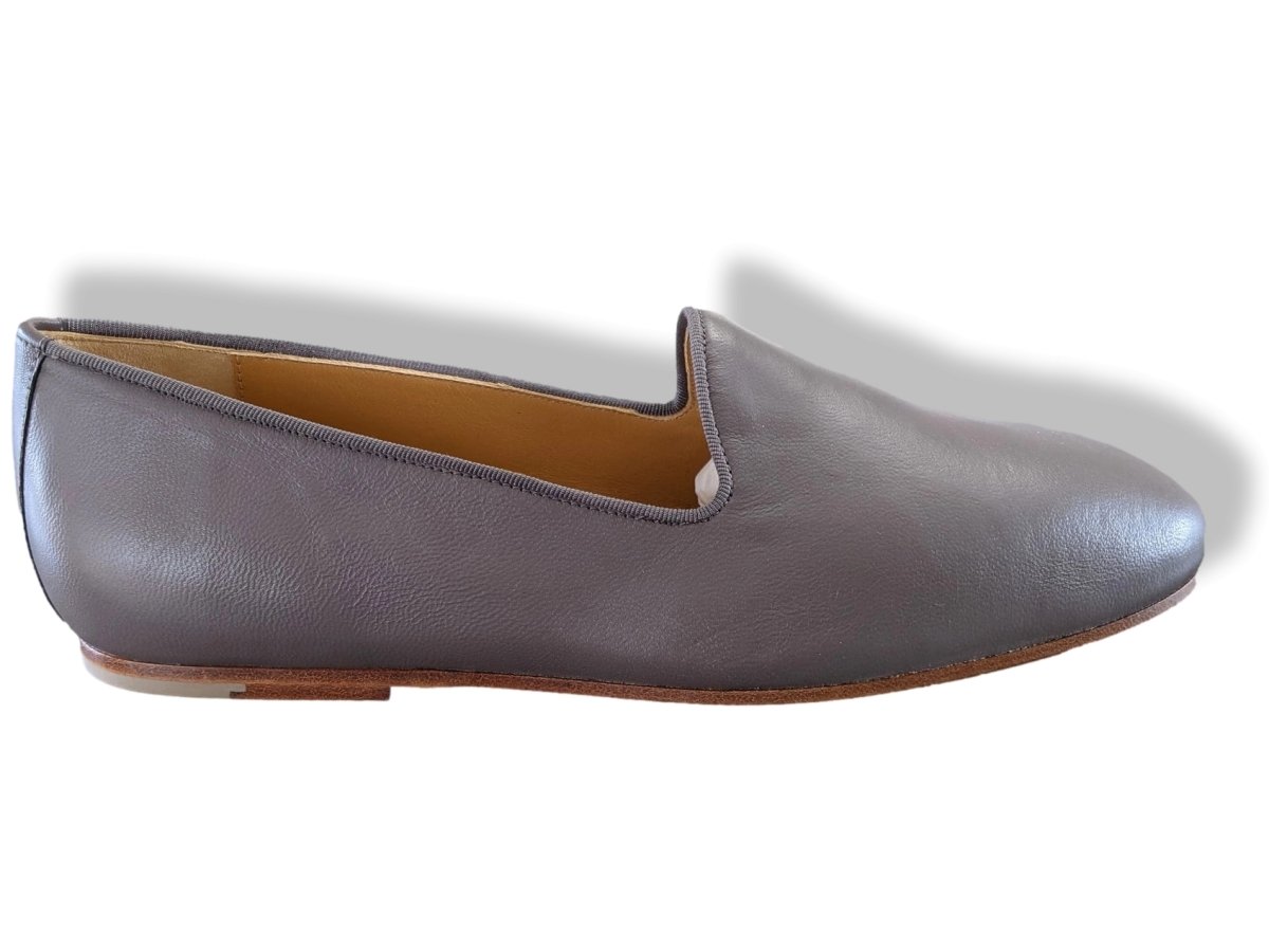 Hermes Elegant Gris Etain Nappa GASPARD Men's Loafers Mocassins Shoes, BNEW in White Box and Dustbag! - poupishop