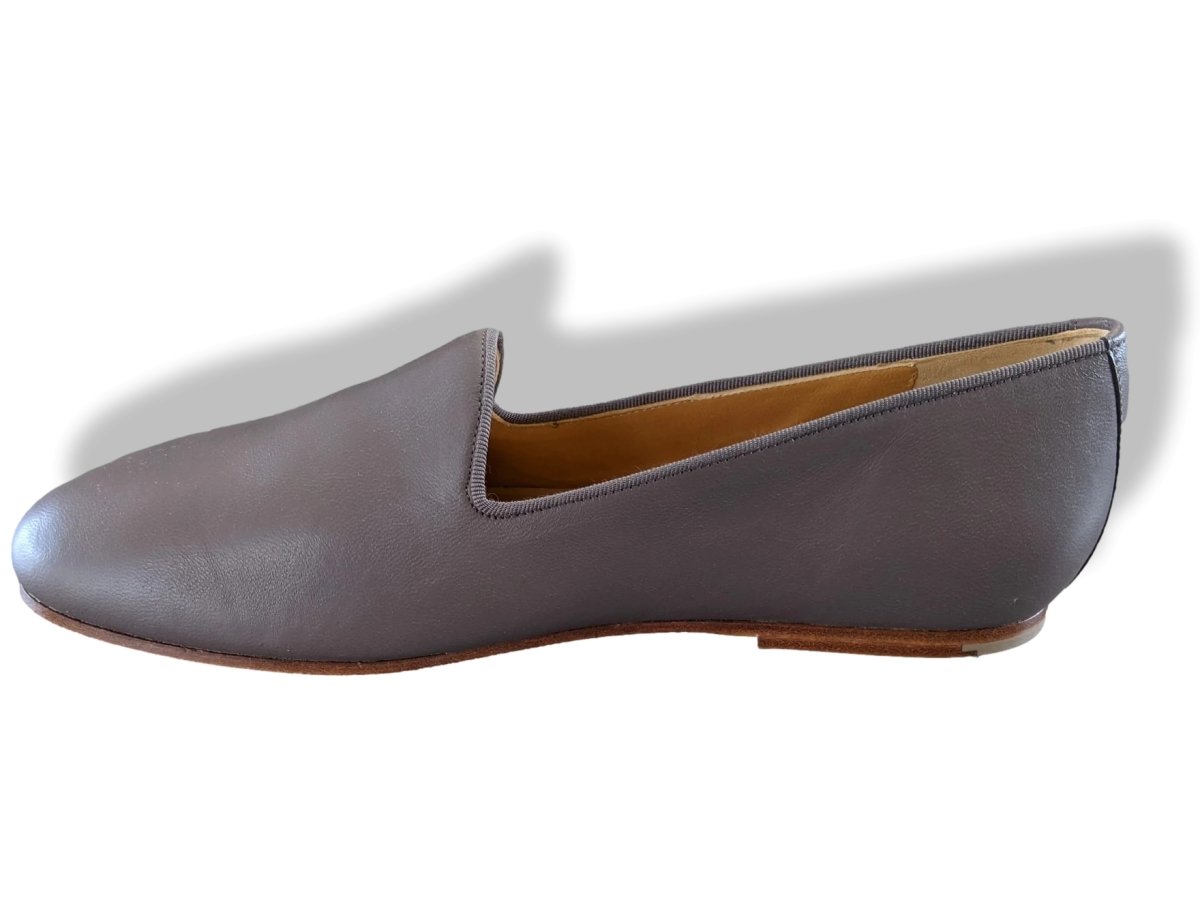 Hermes Elegant Gris Etain Nappa GASPARD Men's Loafers Mocassins Shoes, BNEW in White Box and Dustbag! - poupishop