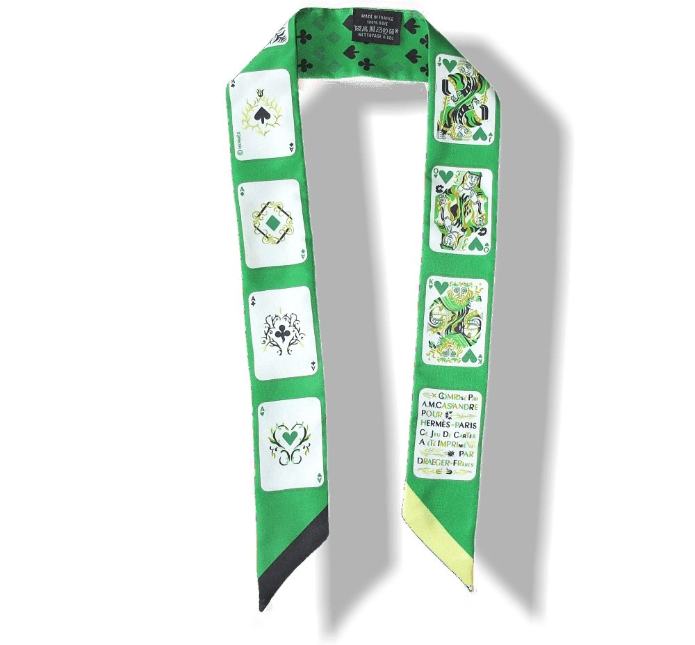 Hermes Emerald Black Yellow Jeu de Cartes by AM Cassandre Twilly, New! - poupishop