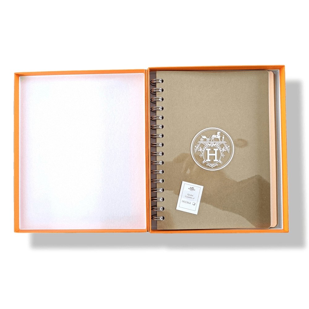 Hermes Etoupe Beige ULYSSE ARPEGE AUTOMNE MM Cahier NoteBook Refill, BNIB! - poupishop