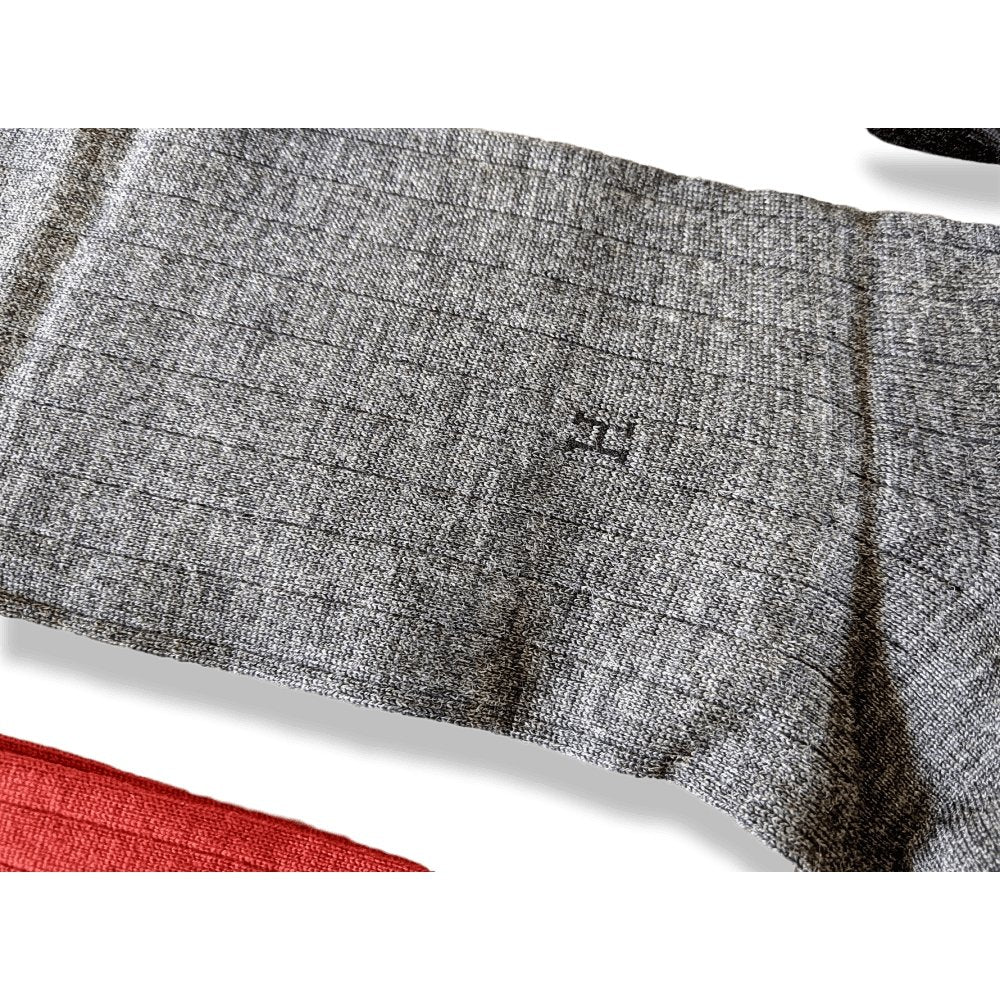 Hermes Fine Rib Virgin Wool MEN KIT 4PCS SOKS, BWTIB! - poupishop