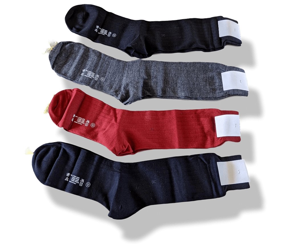 Hermes Fine Rib Virgin Wool MEN KIT 4PCS SOKS, BWTIB! - poupishop