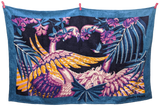 Hermes Turquoise Fonce/Violet Cotton Terry "Flamingo Party" by Laurence Bourthoumieux Beach Towel 90 x 150 cm