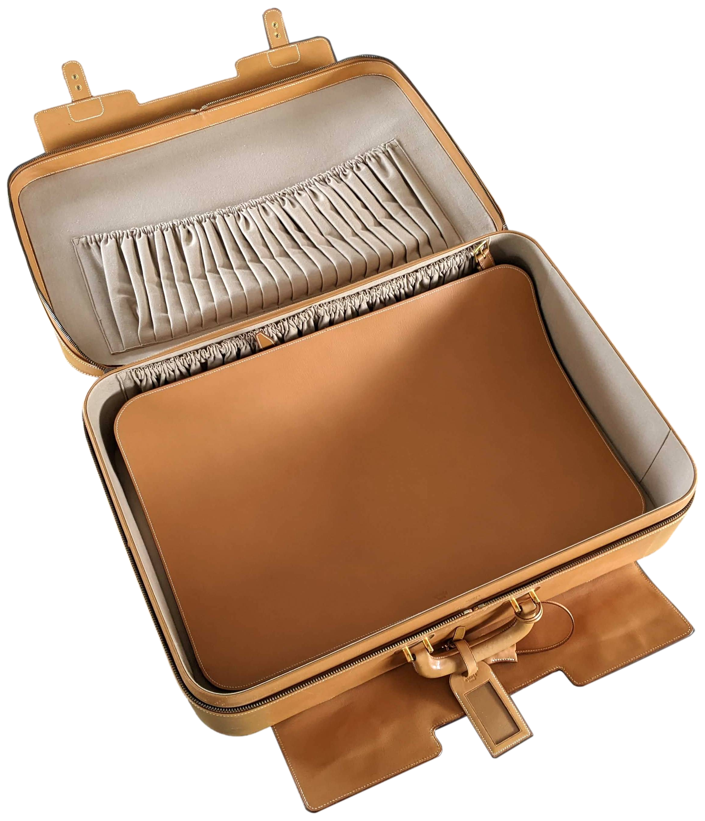 Hermes 1993 Vintage Calf " Flap Gusseted Suitcase " Valise Mallette, Exceptional and RARE !