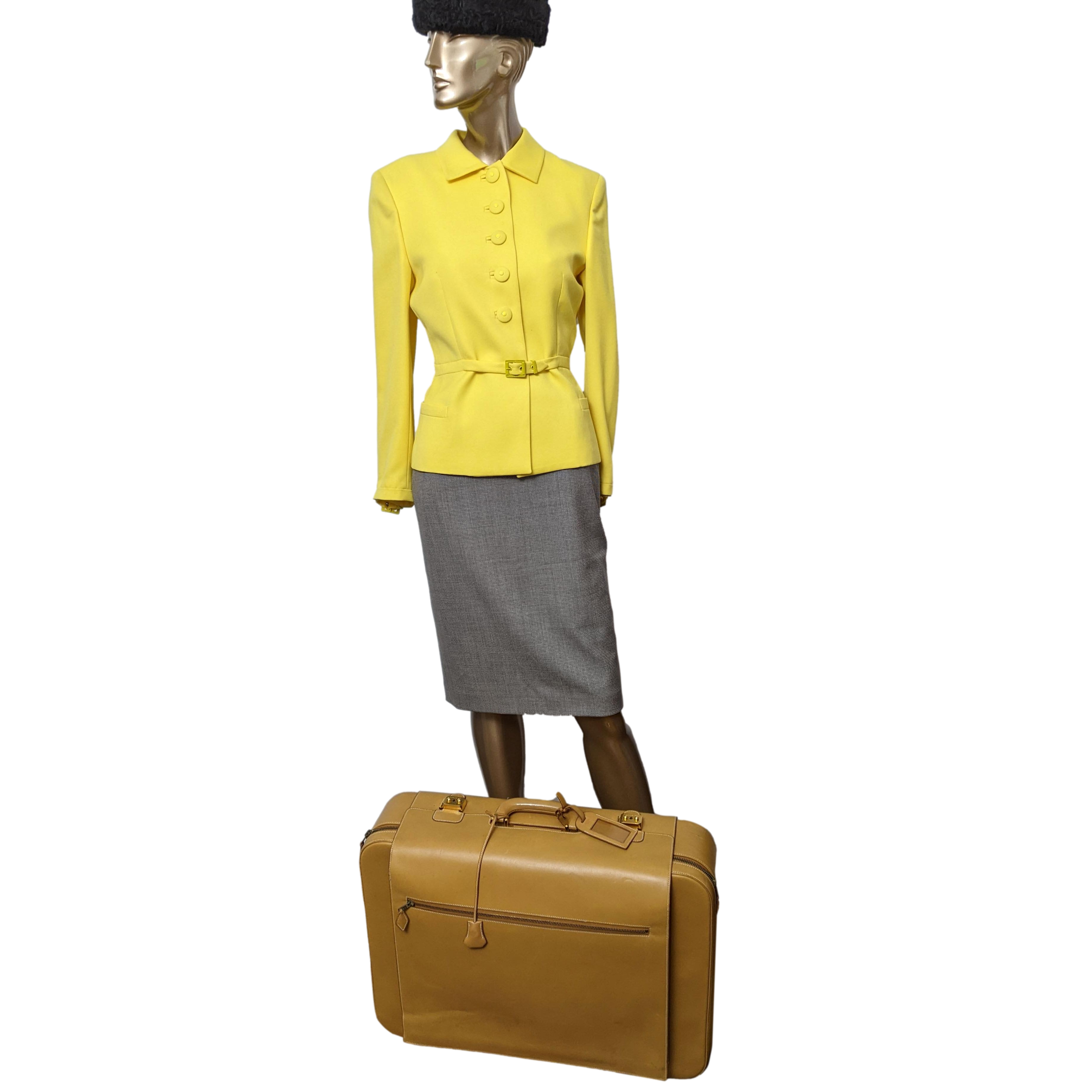 Hermes 1993 Vintage Calf " Flap Gusseted Suitcase " Valise Mallette, Exceptional and RARE !